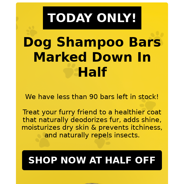 🐶 HALF OFF Dog Shampoo Bars.