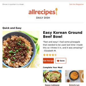 Easy Korean Ground Beef Bowl