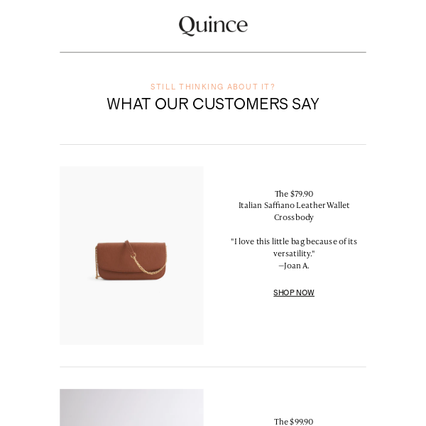 Quince + Italian Saffiano Leather Wallet Crossbody