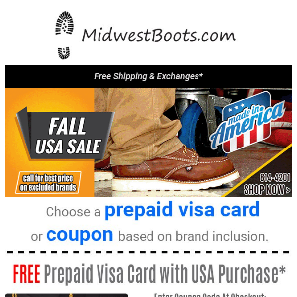 U.S.A. Boot DEALS for Fall