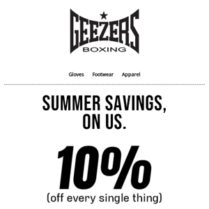 HURRY! 10% off everything ends at midnight!