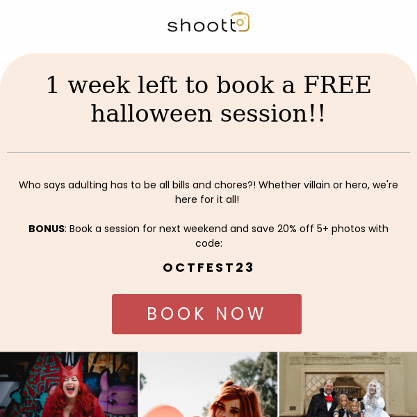 Creep it real 🎃 with a FREE spooky photo session!