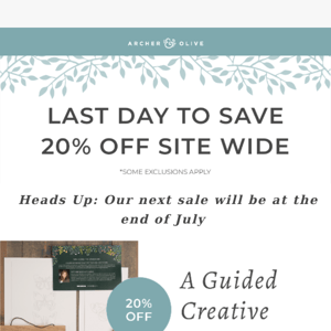 ⏰ Last Day to Save 20%— It's Creative Care Week