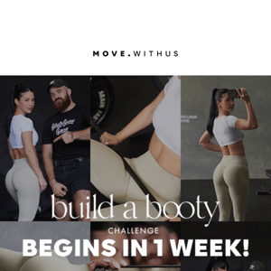 Start building your booty TOMORROW! 🙌🧡