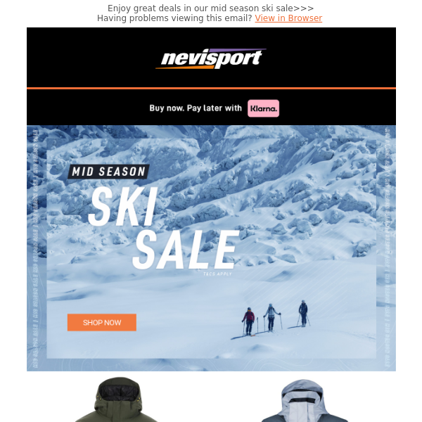 Further Reductions | Mid Season Ski Sale