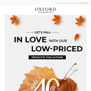 Hey Oxford Homeware! Products are selling fast...