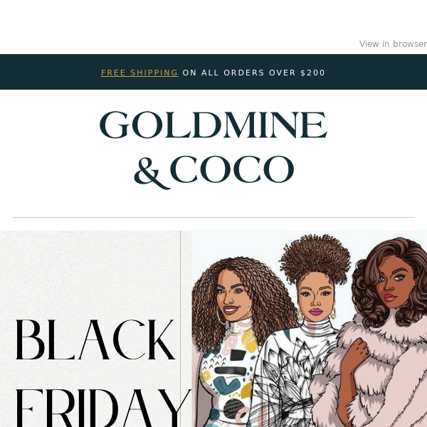 🖤 It's Here: Goldmine & Coco's Black Friday - Shop Now!