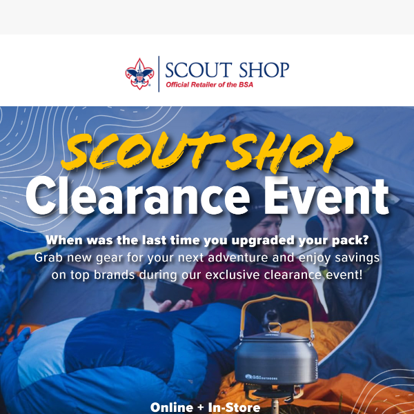 Scout Shop Clearance Sale—Save Big on New Gear!