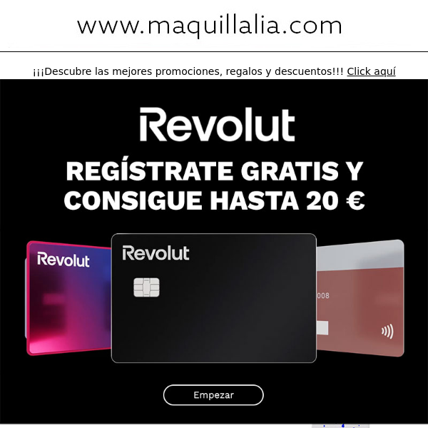 Hasta 20€ con Revolut 💰  Averigua cómo