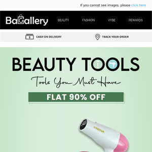 Beauty Tools at FLAT 90% OFF!! 😉 ❤️