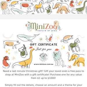 Gift Your Loved Ones A FREE Ticket To The MiniZoo 🎁