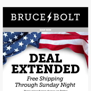 Deal Extended: Free Shipping All Weekend 🇺🇸