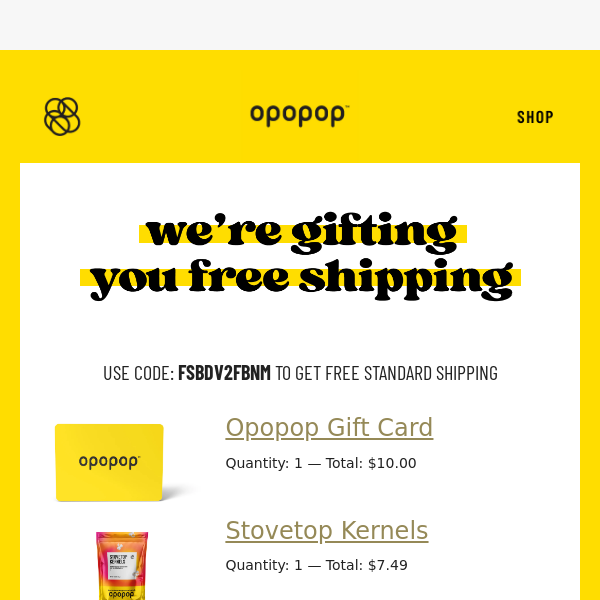 Free Shipping is waiting inside for you...