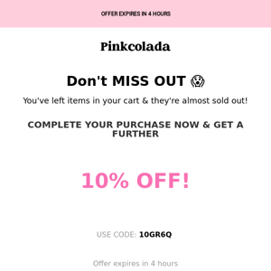 A further 10% OFF! 😱