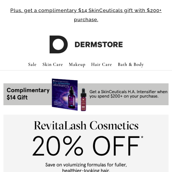 Your most-volumized hair ever with 20% off RevitaLash Cosmetics