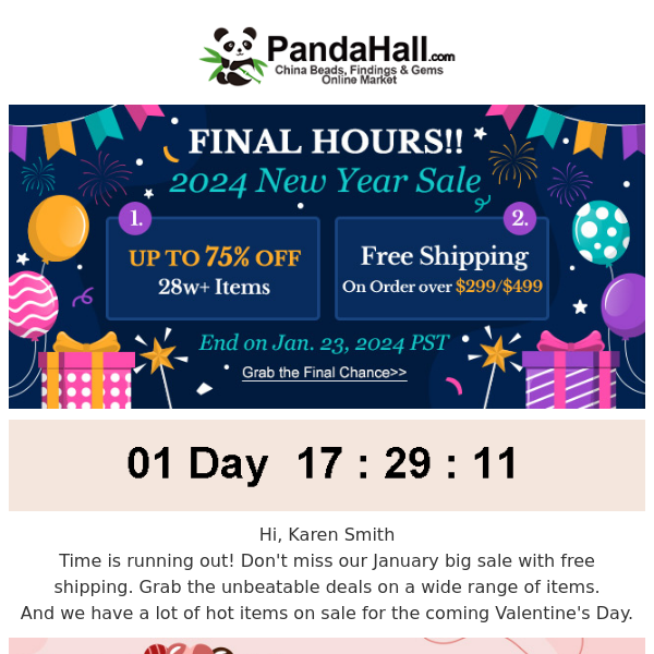 Final Hours! 2024 New Year Sale UP TO 75% OFF with Free Shipping Offer