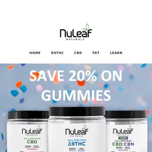 Ends Saturday at Midnight!  Save 20%  On Gummies ☘️