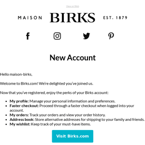 Welcome to Birks!