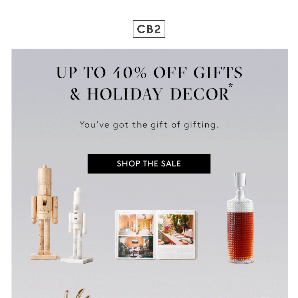 Up to 40% off your holiday list
