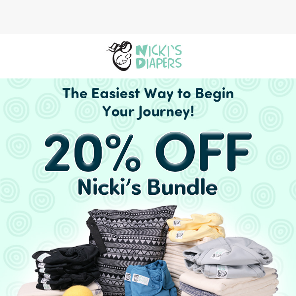 20% OFF on Your Complete Cloth Diapering Starter Bundle!