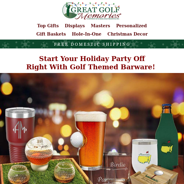 Stock Your Holiday Bar With Golf Themed Barware