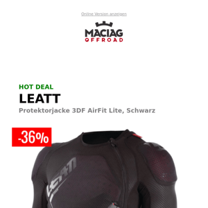 -36% auf Leatt-Protektorjacke 💸 | Summer-Specials von FOX, Leatt, uvm.