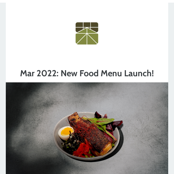 11Mar 2022: New Food Menu Launch!