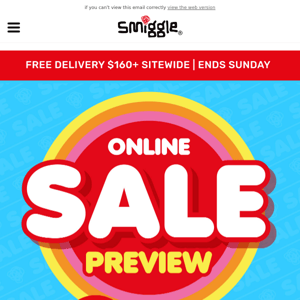📣 Online sale preview has arrived!