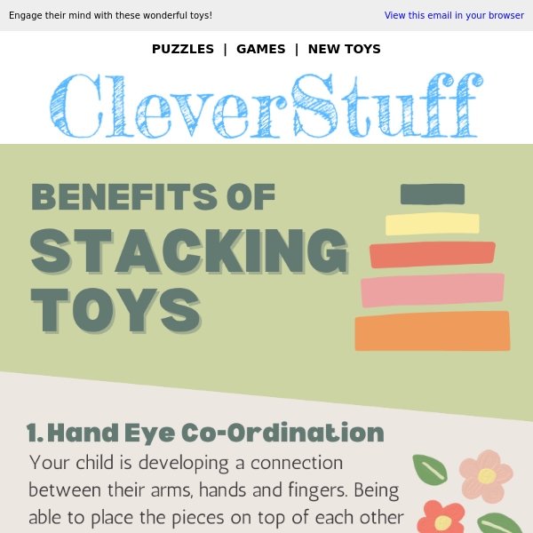 Why should you have STACKING toys in your home?