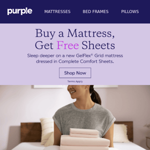 Up to $500 off Mattresses + Free Sheets