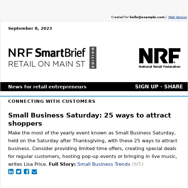 Small Business Saturday: 25 ways to attract shoppers