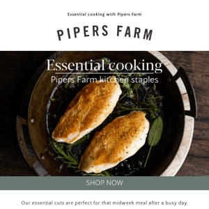 Essential cooking with Pipers Farm