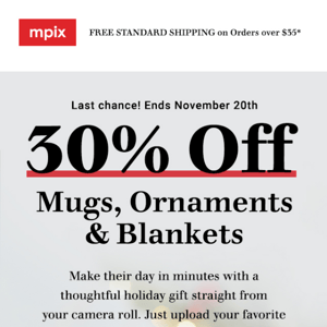 ICYMI: 30% off Mugs, Ornaments, & Blankets🎄