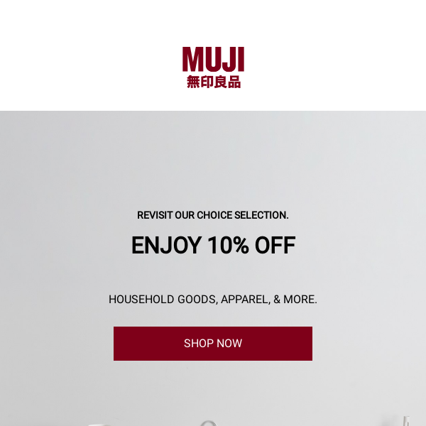 10% Off MUJI Goods