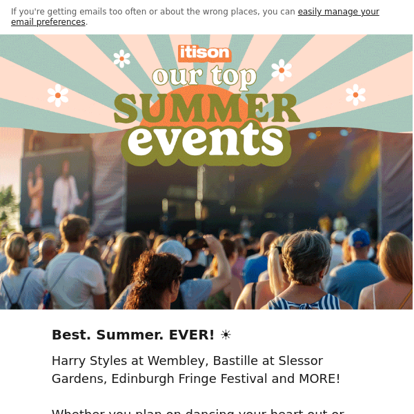 Summer festival tickets 🎟️