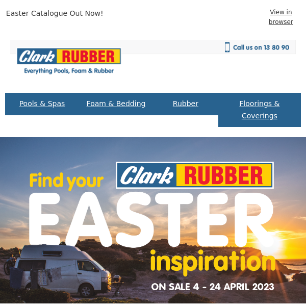 Save BIG This Easter! Shop Camping, Caravanning & Home Sleep with Clark Rubber 🚐🏕