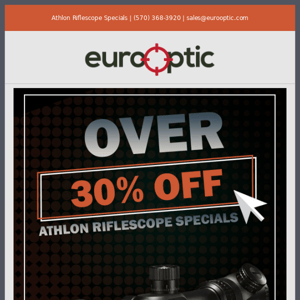 OVER 30% OFF: Athlon Riflescope Specials!