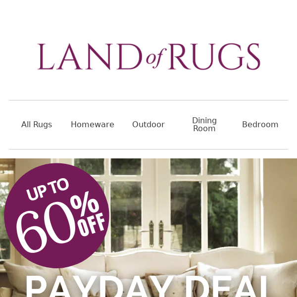 Land of Rugs UK, 🚀 Exclusive Sneak Peek: PayDay Sale Starts Now!