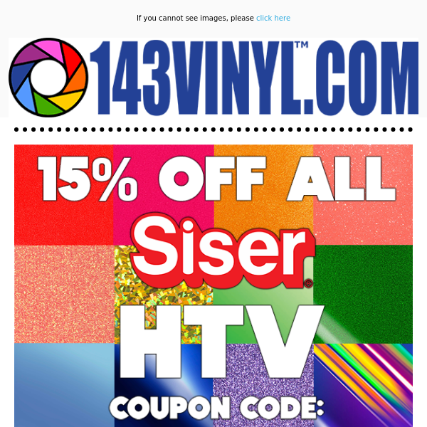 15% off All Siser HTV!