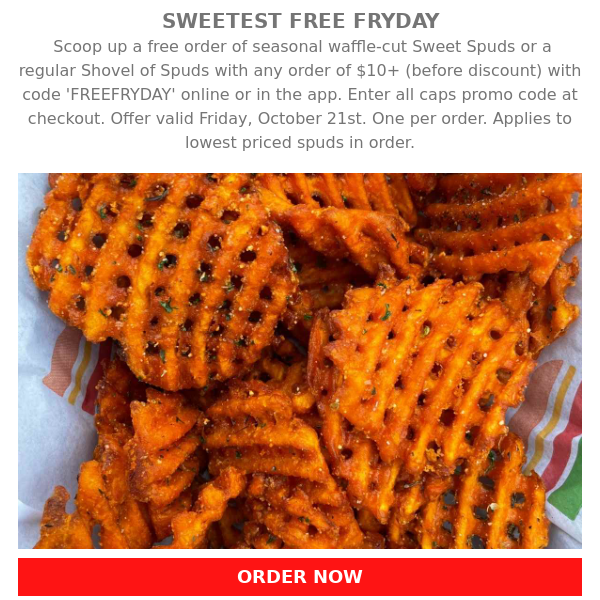 SWEET - It's Free Fryday! Hint Hint.