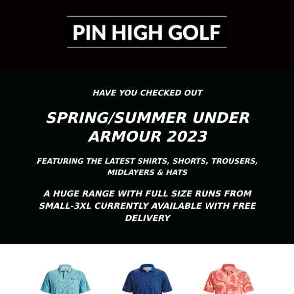 NEW UNDER ARMOUR SPRING/SUMMER