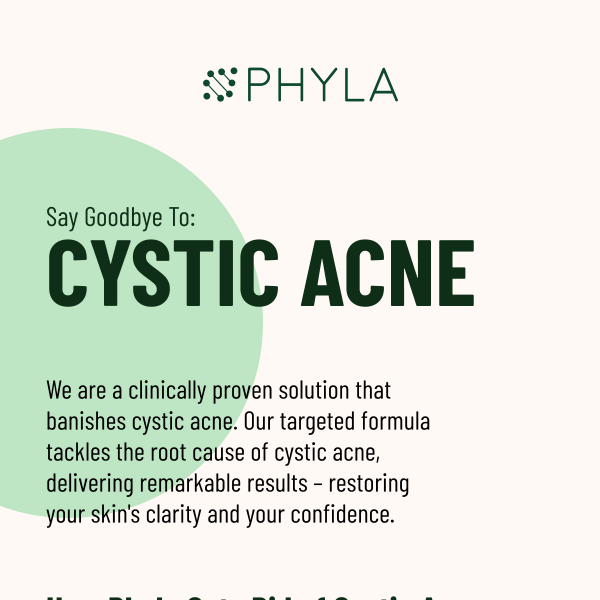 Say goodbye to cystic acne