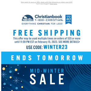 Free Shipping | Ends Tomorrow: The Mid-Winter Sale