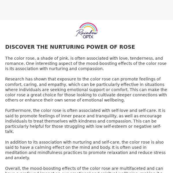 Discover the Nurturing Power of Rose