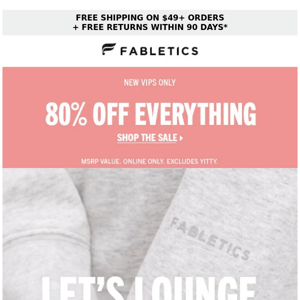 Now 80% OFF: Our ultra-soft loungewear ☁️