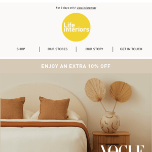 Vogue Online Shopping Night • Extra 10% Off