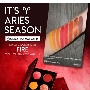 🔥 Aries Season coming in HOT! 🛍️ Shop the Fire Mini Eyeshadow Palette 🔥