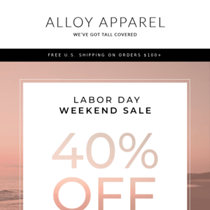 For You: 40% Off Sitewide