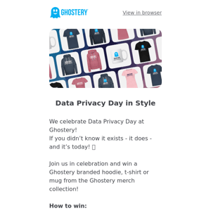 Win a Ghostery hoodie for Data Privacy Day