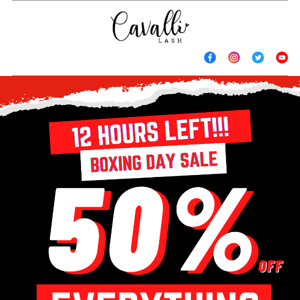 🚨12 HOURS LEFT🚨 50% OFF EVERYTHING BOXING DAY!😱